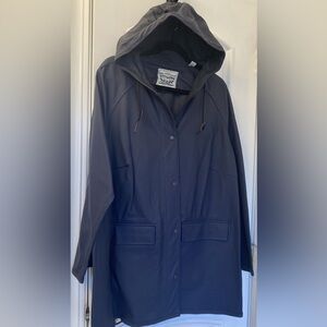 Levi’s Rubberized Rain Coat, Navy Blue